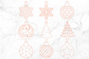 Christmas Ornament Laser Cut SVG, an Object Graphic by Rose Art (Thumbnail 2 of 3)