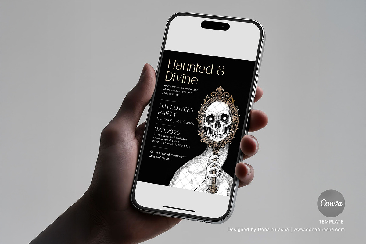 Halloween Canva Invitation - Temp 11, a Marketing Template by BloomToLife By Dona (Photo 3 of 3)