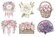 Boho Floral Wedding Clipart, an Illustration by SinaCreation (Thumbnail 3 of 5)