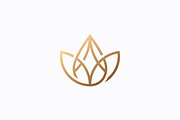 Lotus Icon Logo Gold Nature Beauty, a Branding & Logo Template by Signatoro (Thumbnail 2 of 2)