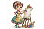 Artist Clipart JPG, a Person Illustration by Memories By Lea (Thumbnail 8 of 19)