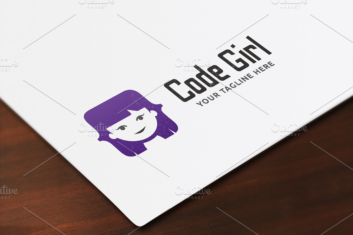 Code Girl Logo, a Branding & Logo Template by Martin-Jamez (Photo 2 of 3)