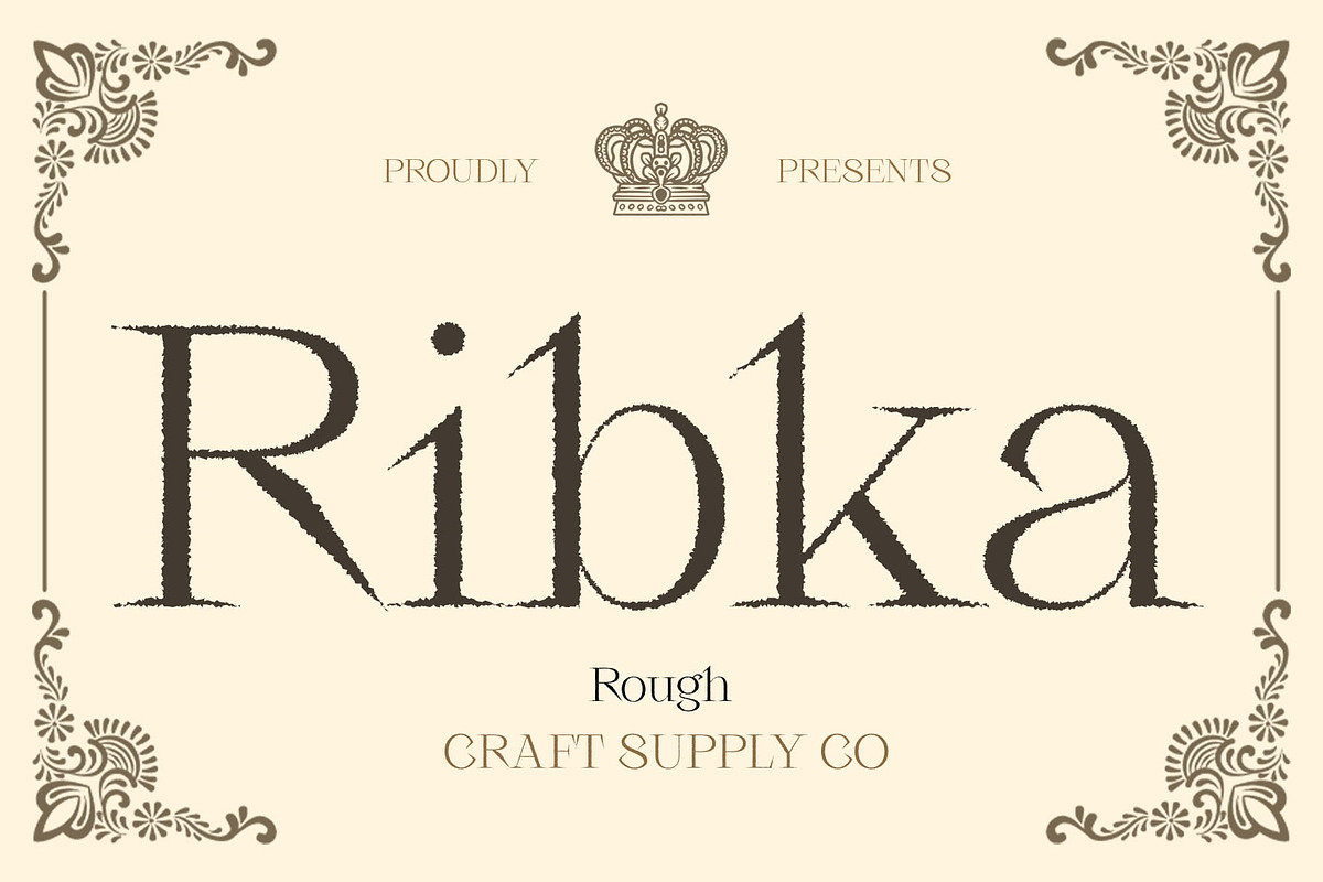 Ribka Rough, a Serif Font by Craft Supply Co. (Photo 1 of 8)