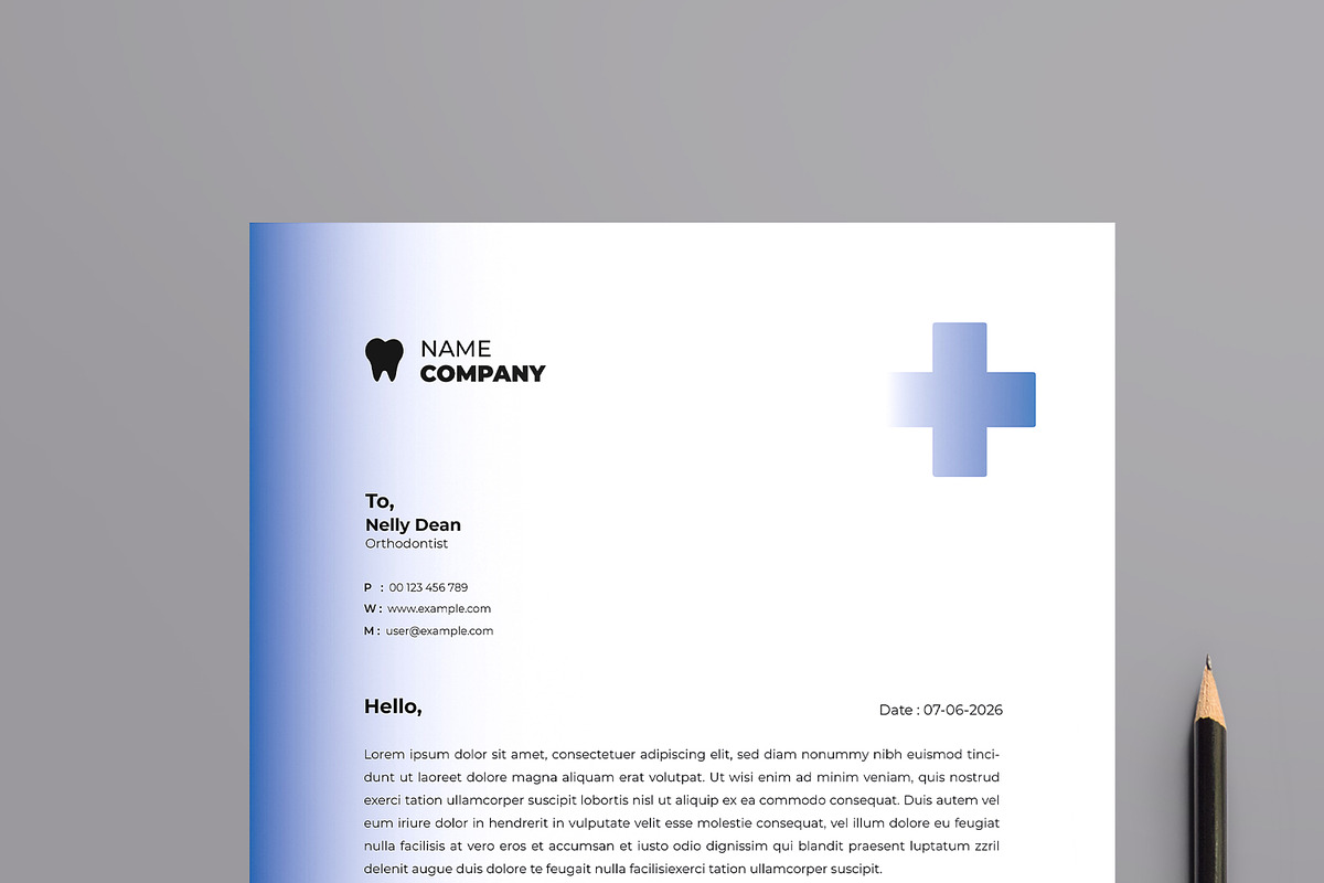 Medical Letterhead Template, a Stationery Template by MightyDesign (Photo 2 of 8)