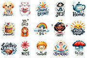 Positive motivational stickers, an Object Illustration by Bubert Art (Thumbnail 2 of 8)