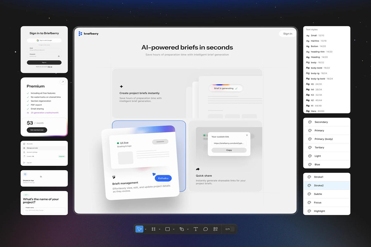 AI Brief Generator Tailwind Kit, a React Template by Creative Perspective (Photo 7 of 8)
