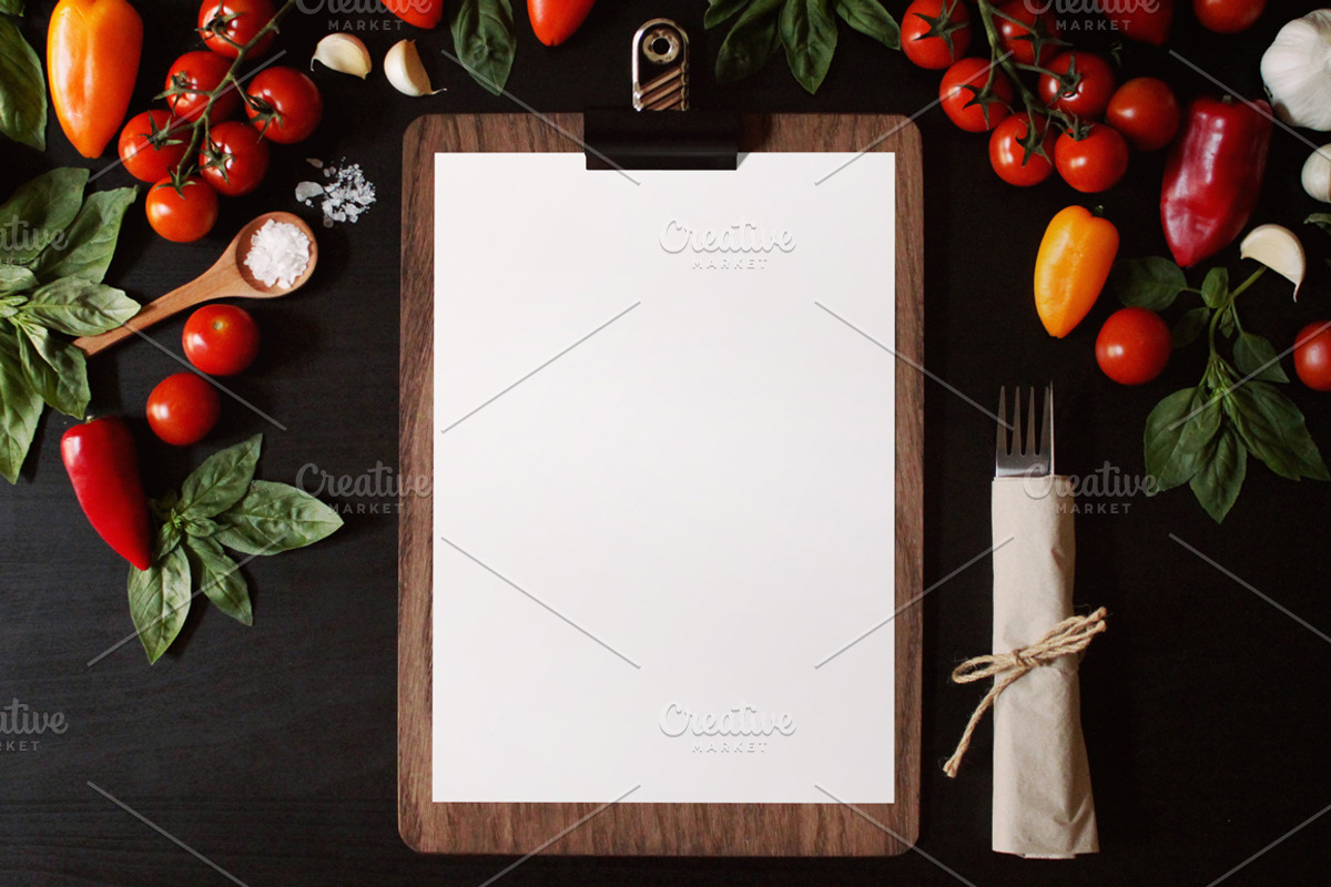 Vintage food menu MockUps, a Print Template by BarcelonaShop (Photo 2 of 7)