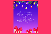 Merry Christmas Posters Vector, a Poster Template by kh_cat (Thumbnail 2 of 4)