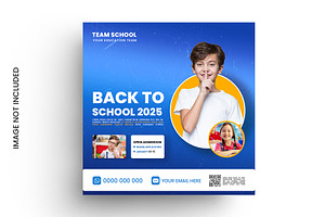 2025 Back to school instagram post, a Social Media Template by graphics city