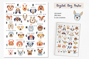 Dog Face Clipart, A-Z Breed Poster, an Animal Illustration by DearLetters (Thumbnail 3 of 7)