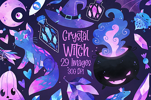 Crystal Witch Clipart