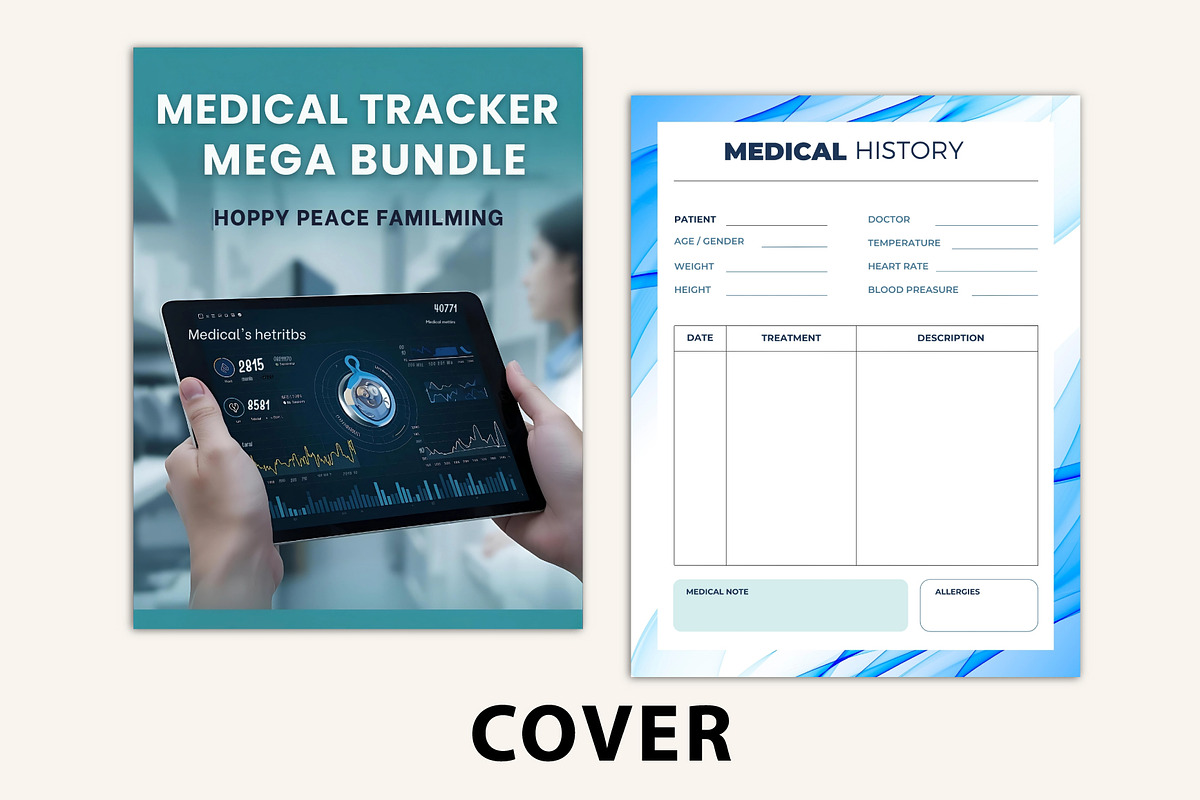 Medical Tracker Mega Bundle, a Stationery Template by Designmela01 (Photo 10 of 10)