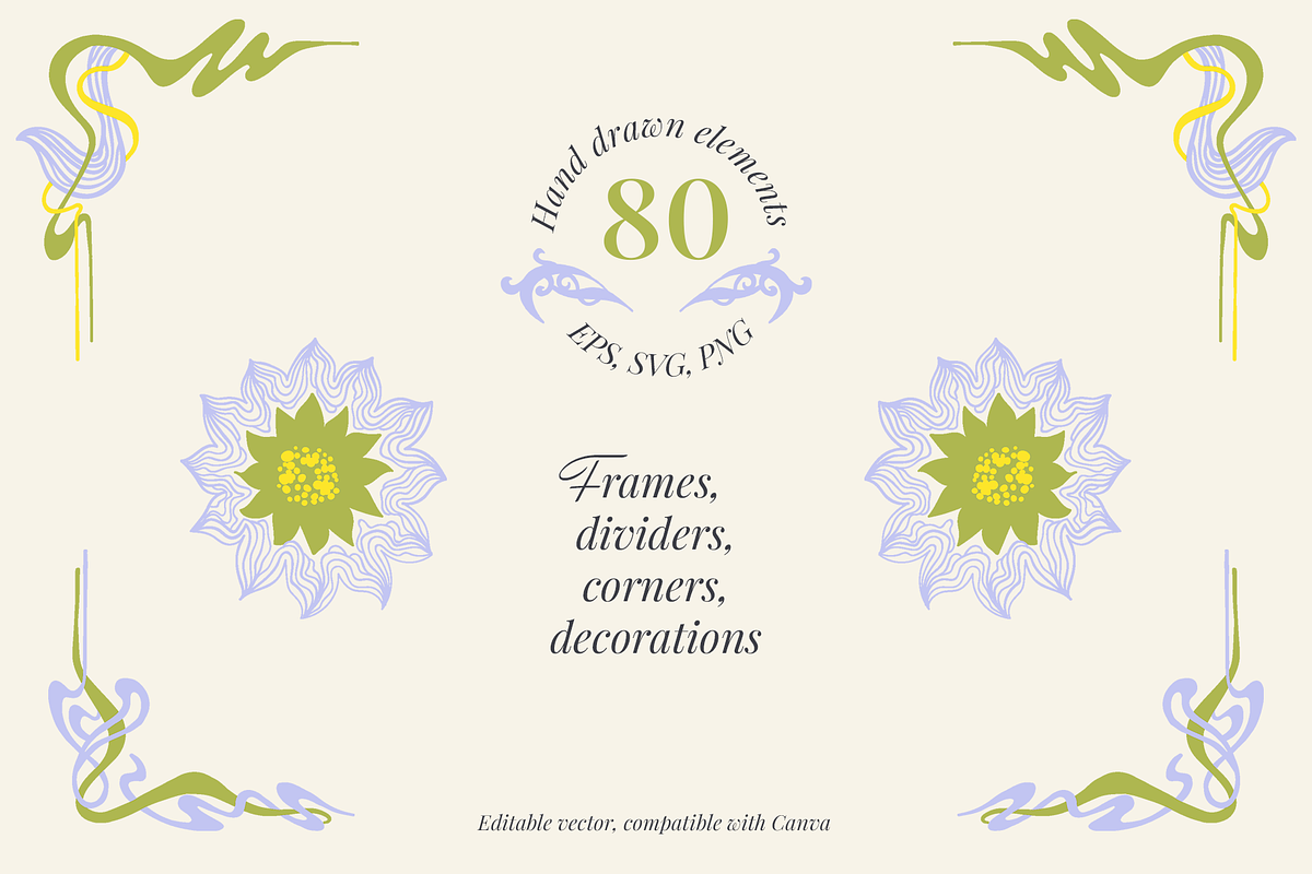 Art Nouveau Decorations, an Object Graphic by Walrus Darya (Photo 2 of 10)