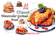 Watercolor German Food Clipart, an Object Graphic by Negarin Digital Art (Thumbnail 1 of 9)