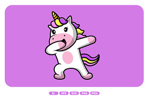 Cute Unicorn Dabbing