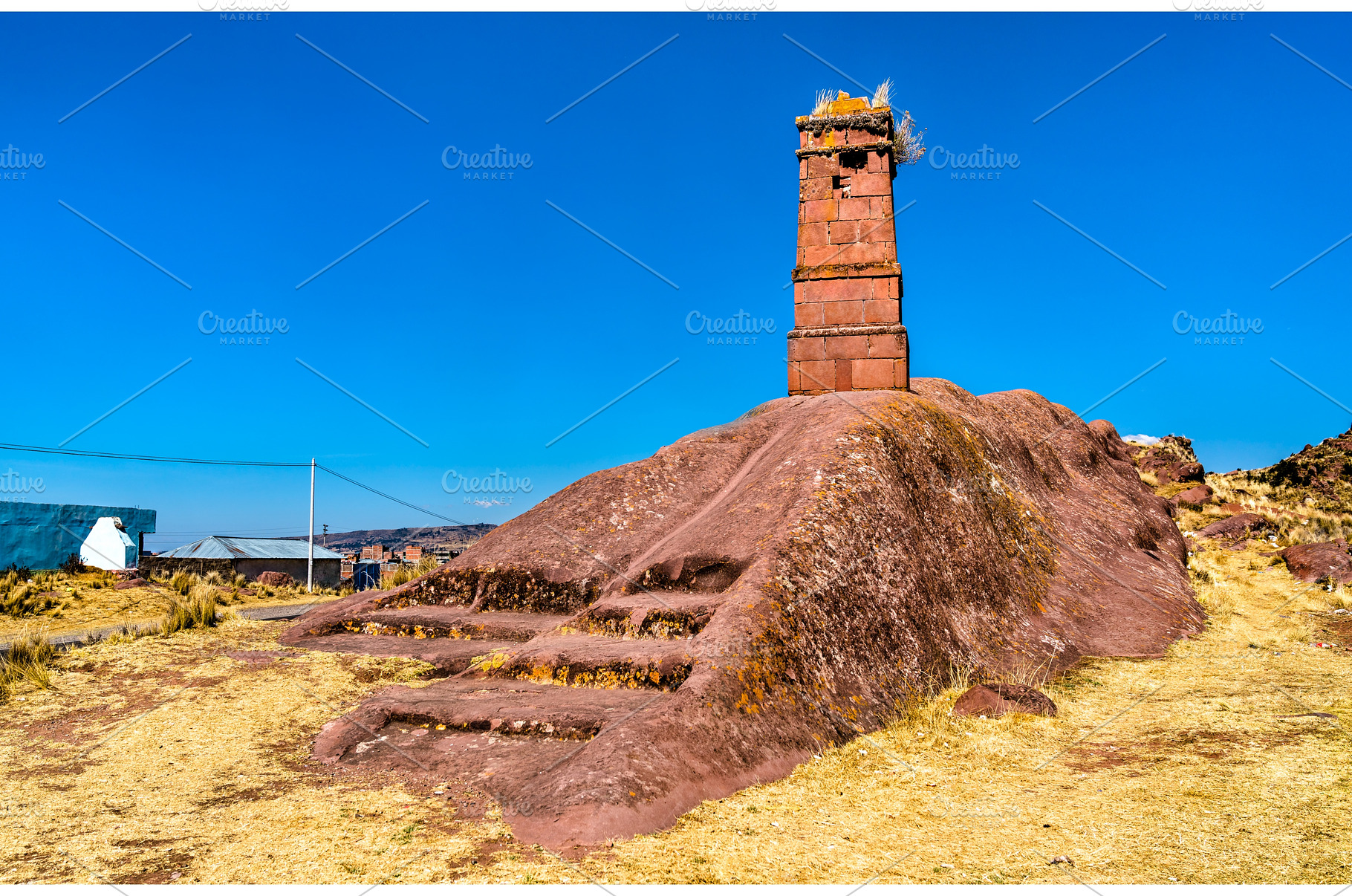 Historical Tower at Aramu Muru in, an Architecture Photo by Leonid Andronov