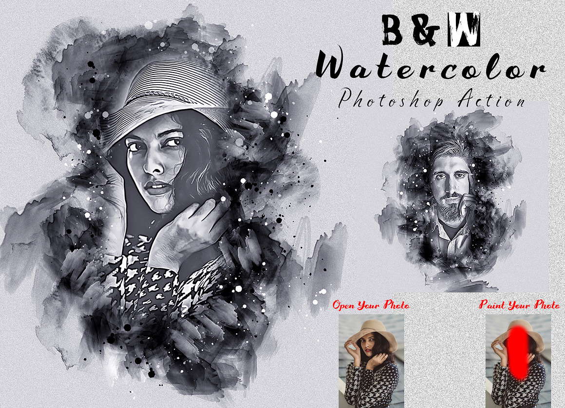 Watercolor Effect Photoshop Action B, an Action Add-On by Studio Retouch (Photo 3 of 28)