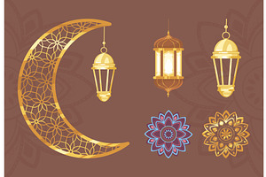 moon lantern mandala, an Illustration by studiogstock