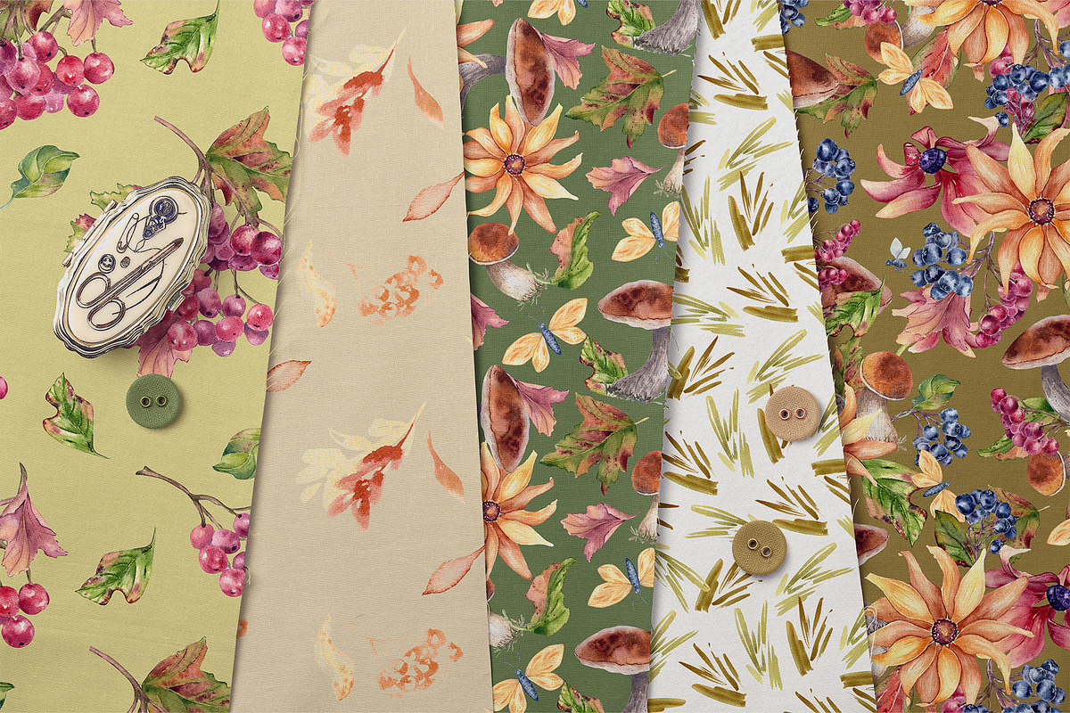 Autumn flowers watercolor clipart, an Illustration by Kate Lanbina (Photo 21 of 22)