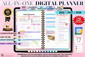 All-in-One Digital Planner, a Design Template by Ink Gallery