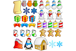 Christmas Items Vector
