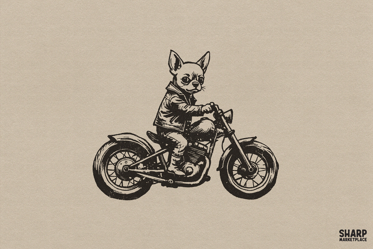 Vintage Chihuahua Riding, an Object Graphic by SharpMarketplace (Photo 1 of 4)