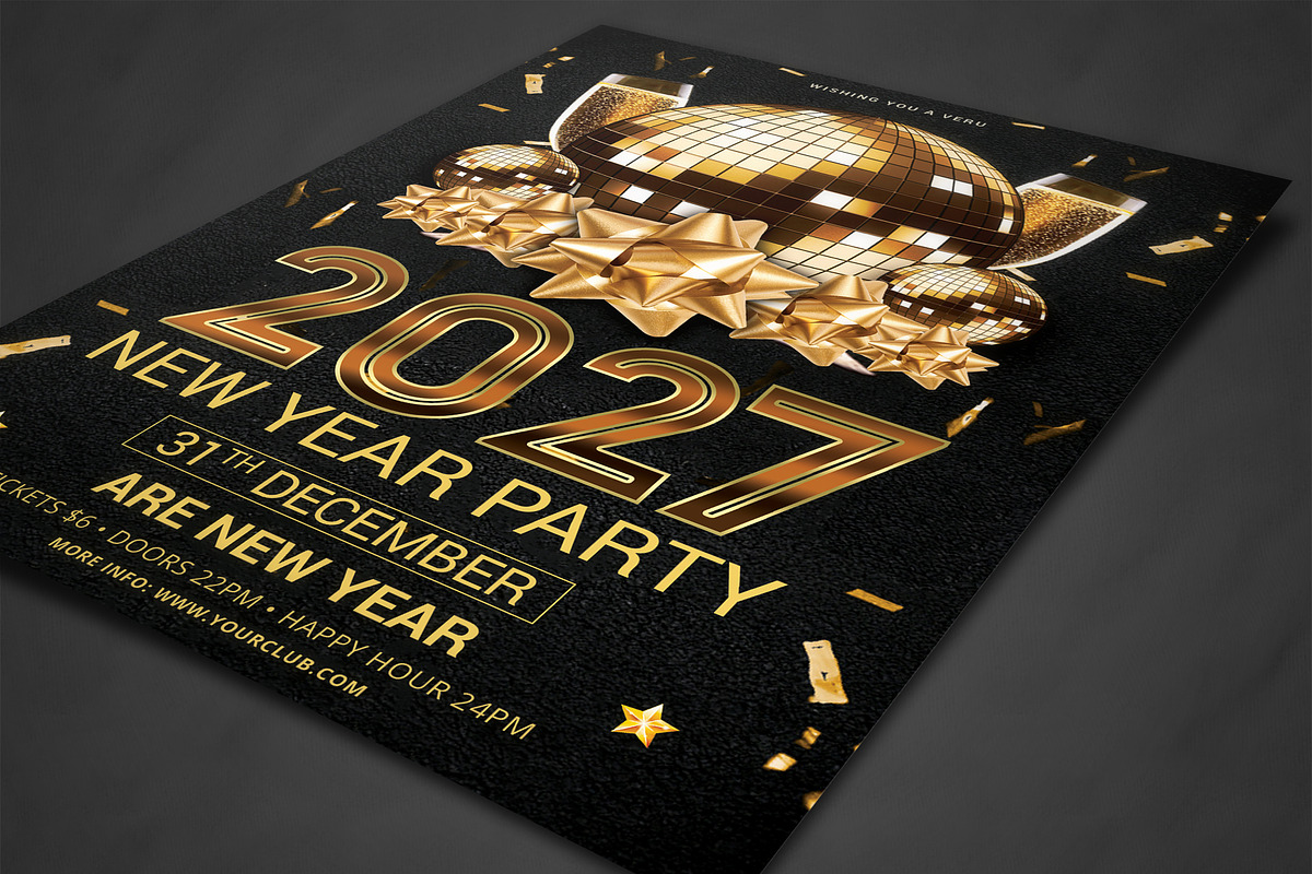 New Year Flyer, a Flyer Template by AfzaalGraphics (Photo 2 of 4)
