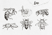 Honey bees, an Illustration by Onceli*art (Thumbnail 3 of 7)