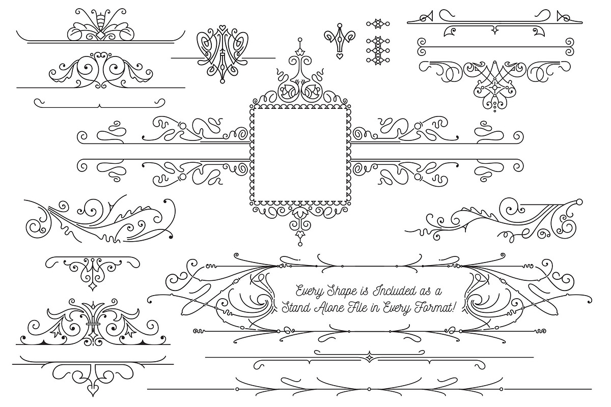 Vector Vintage Hand Drawn Frames, a Decorative Illustration by Pingebat (Photo 2 of 2)
