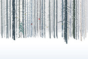 Winter forest with Fox, an Animal Illustration by Countryside life (Thumbnail 4 of 10)