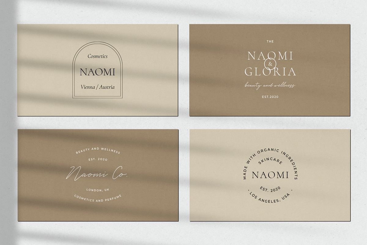 Naomi Minimal Logo Kit Ai,Eps,Psd, a Branding & Logo Template by Feel This (Photo 3 of 13)