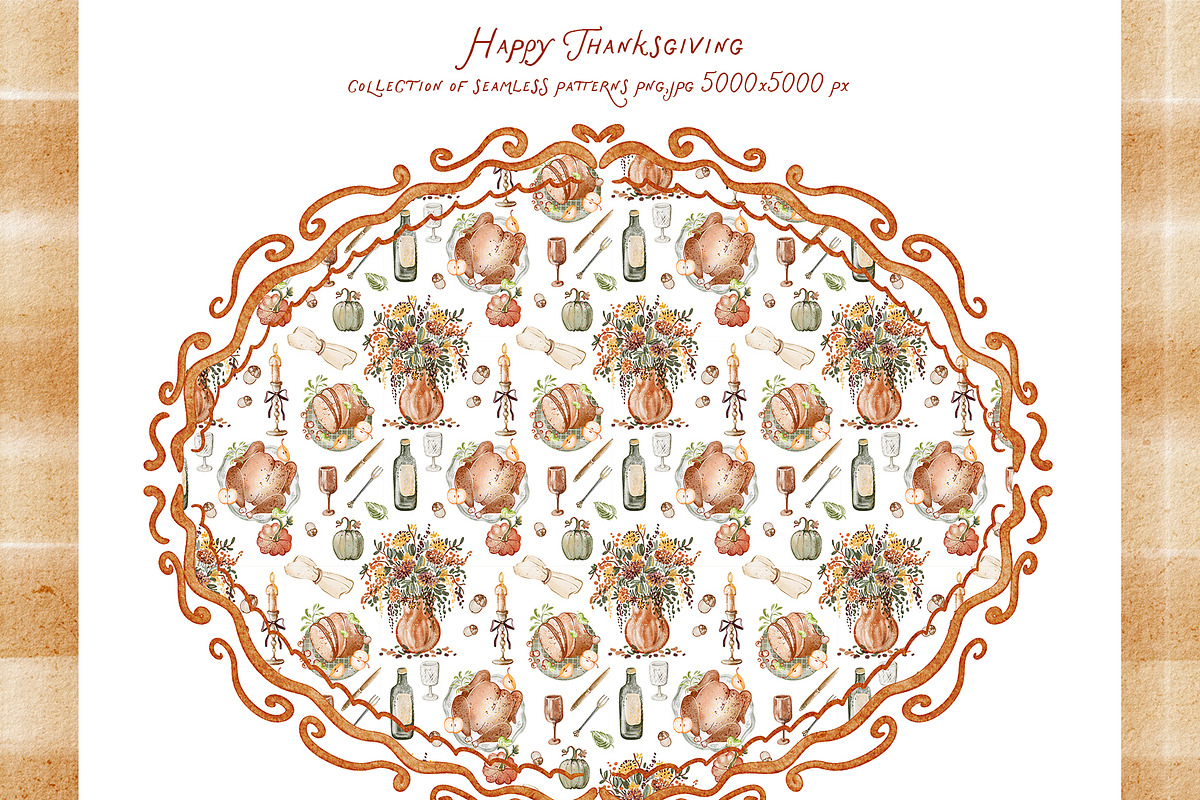Thanksgiving Watercolor Collection, an Object Graphic by LenArt (Photo 10 of 14)
