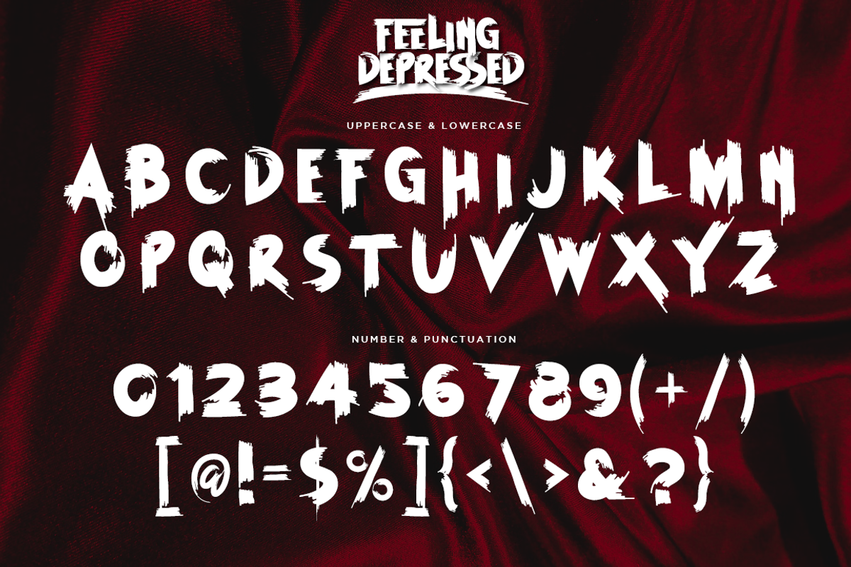 FEELING DEPRESSED - Absonstype, a Font by Absonstype (Photo 7 of 9)