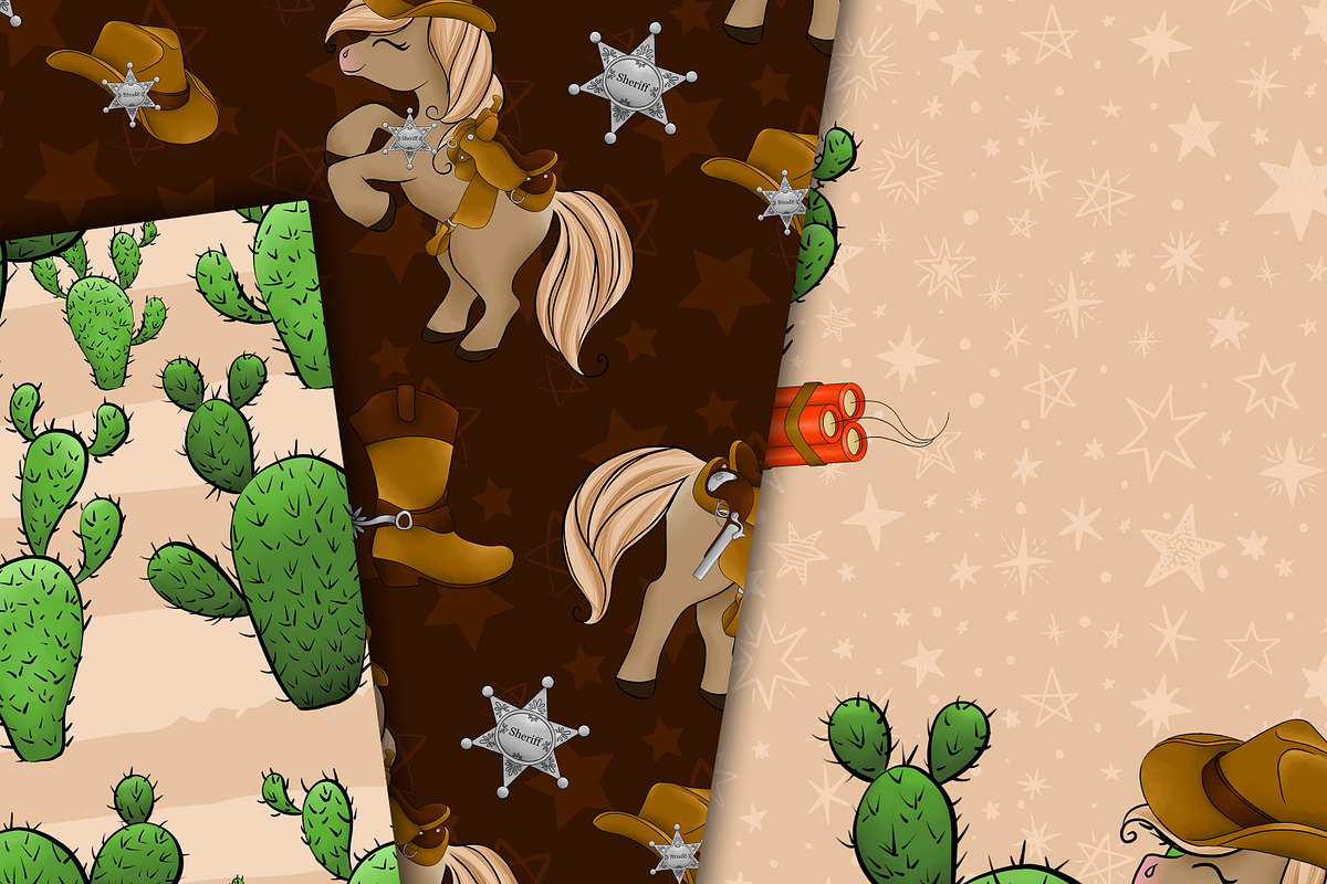 Cowboy pattern, a Pattern Graphic by DarinaDigital (Photo 5 of 5)