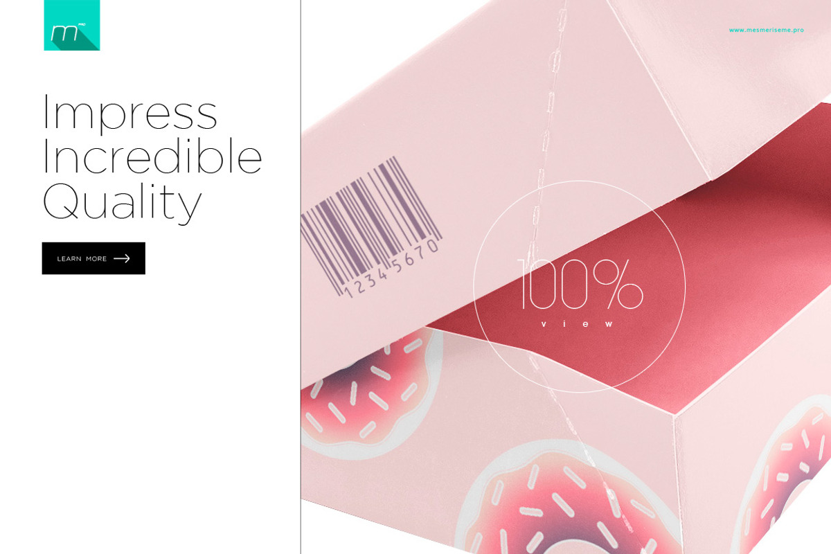 Donuts Box Mock-up, a Product Mockup by Mocca Mockups Store (Photo 5 of 5)