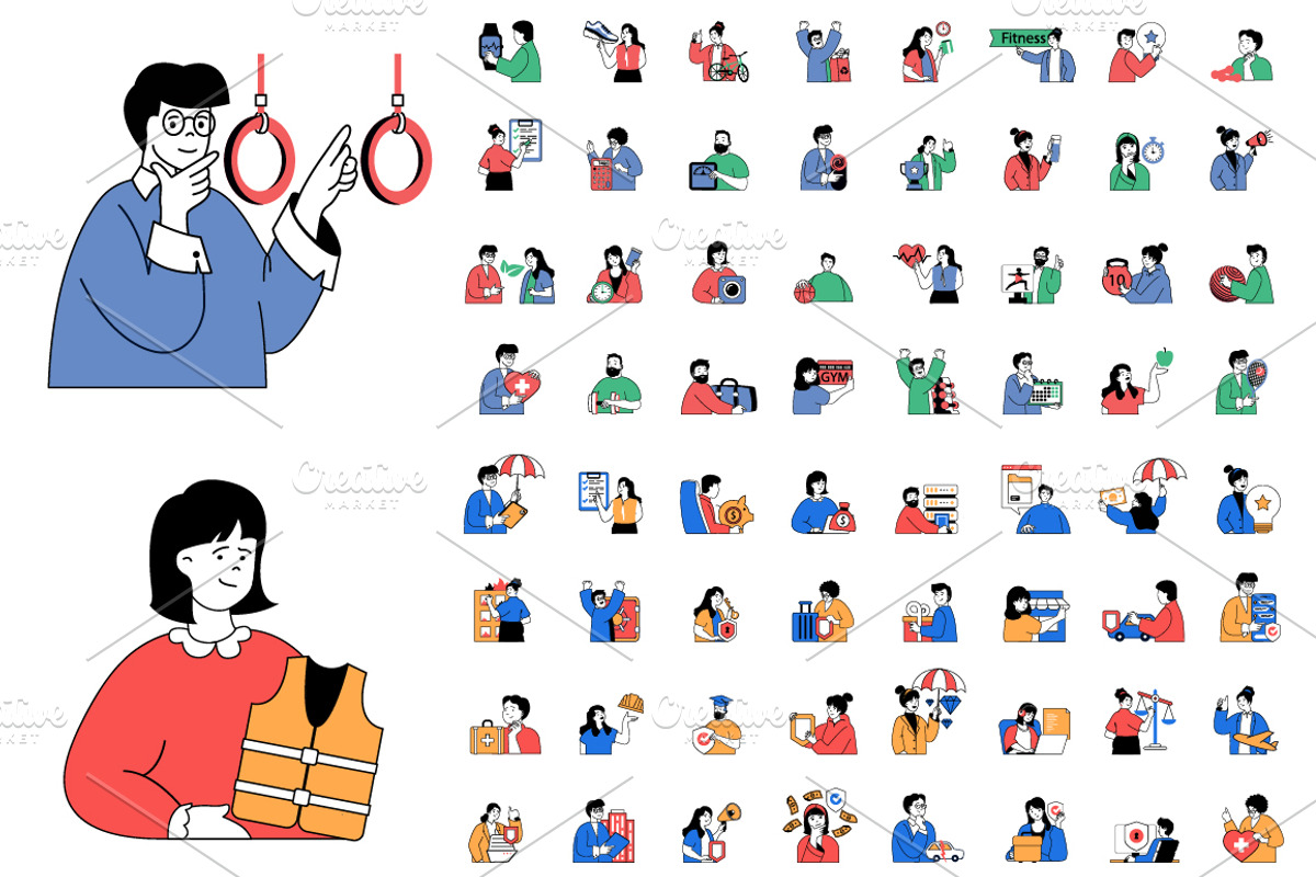 Bundle Flat Concept Illustrations, a Finance Illustration by alexdndz (Photo 8 of 16)