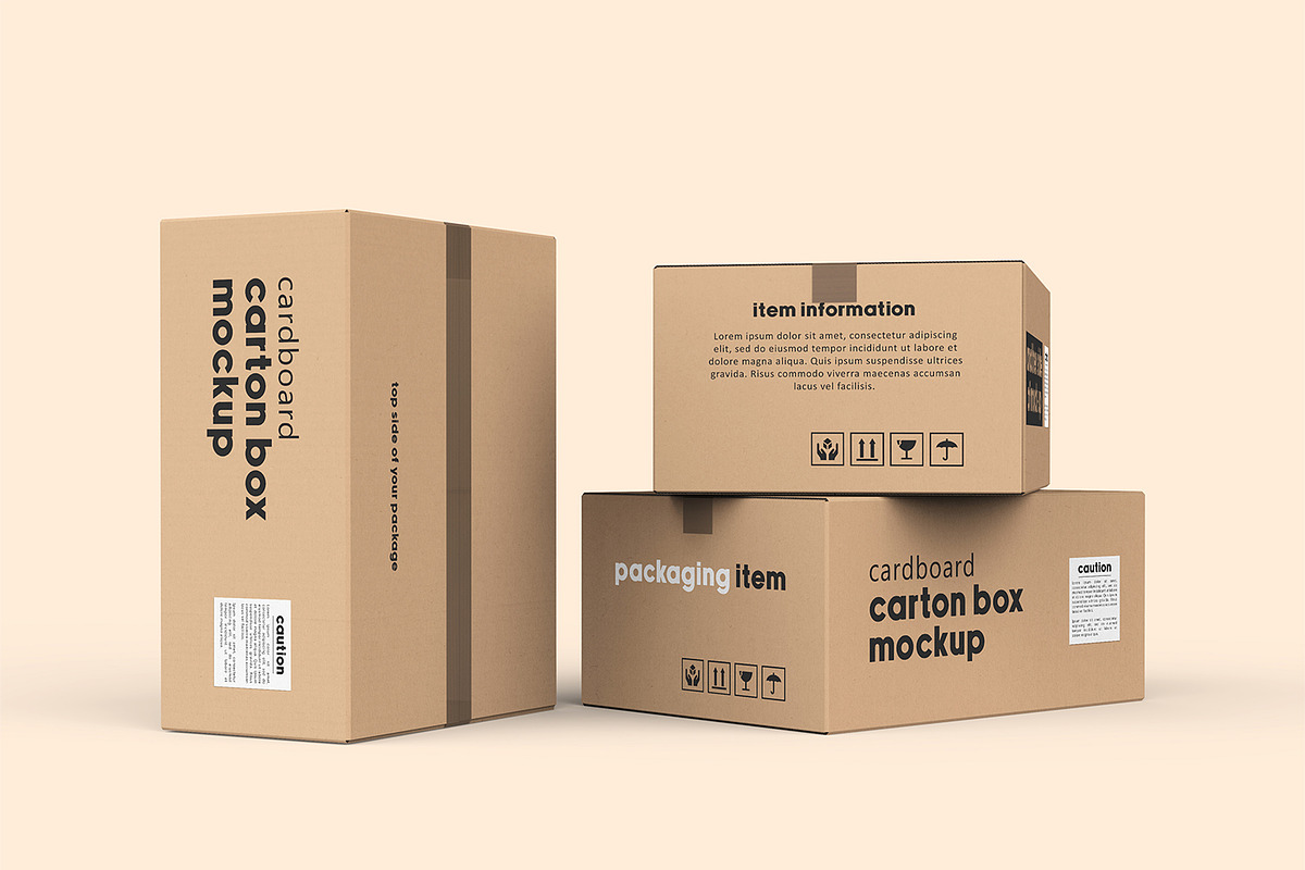 Rectangle Carton Box Mockup, a Packaging Mockup by Ram Studio