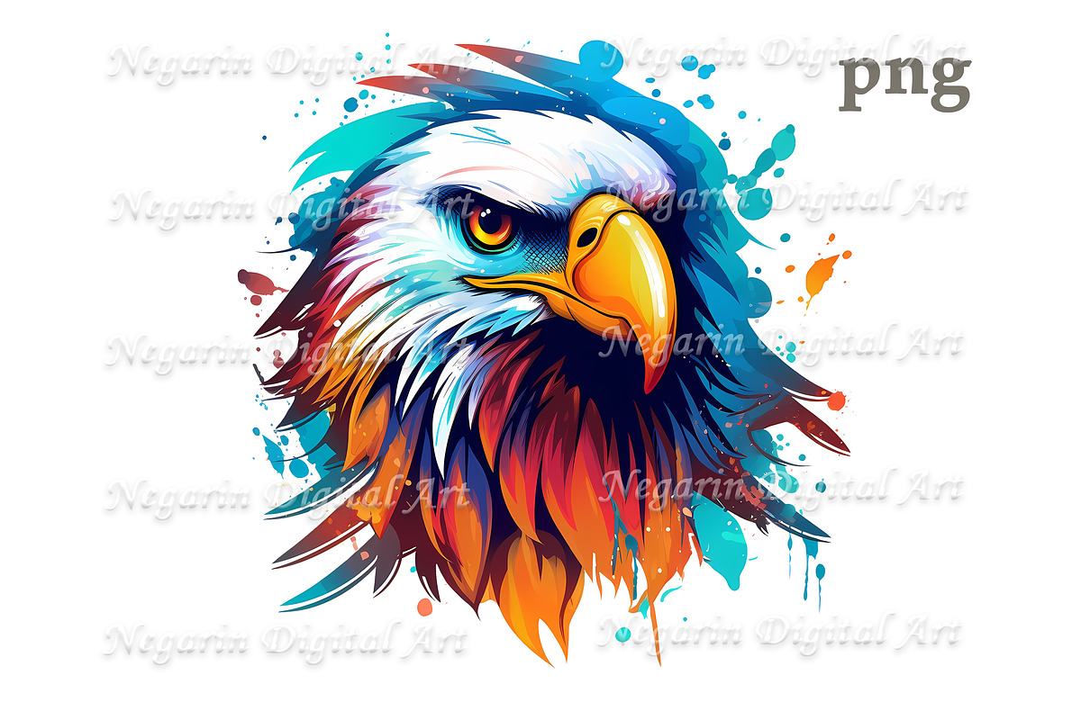 Watercolor Eagle Logo art style, an Object Graphic by Negarin Digital Art (Photo 2 of 11)