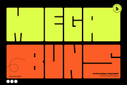 Mega Buns | Ultra Chunky Sans, a Sans Serif Font by Denustudios (Thumbnail 1 of 13)