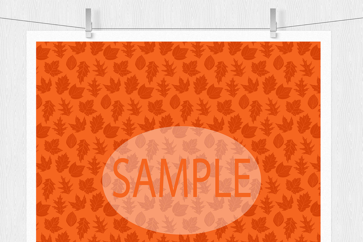 Leaves Digital Paper - Fall - Autumn, a Pattern Graphic by Leska's Digitals