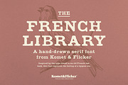 The French Library, a Serif Font by Komet & Flicker (Thumbnail 1 of 14)