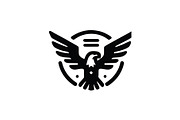 Black Eagle Silhouette Logo, a Branding & Logo Template by Vectorium Studio (Thumbnail 2 of 2)