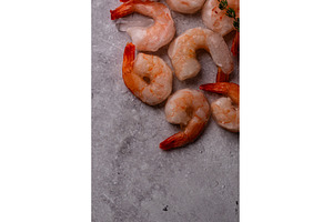 Frozen uncooked prawns or shrimps, a Food & Drink Photo by Yulia Furman