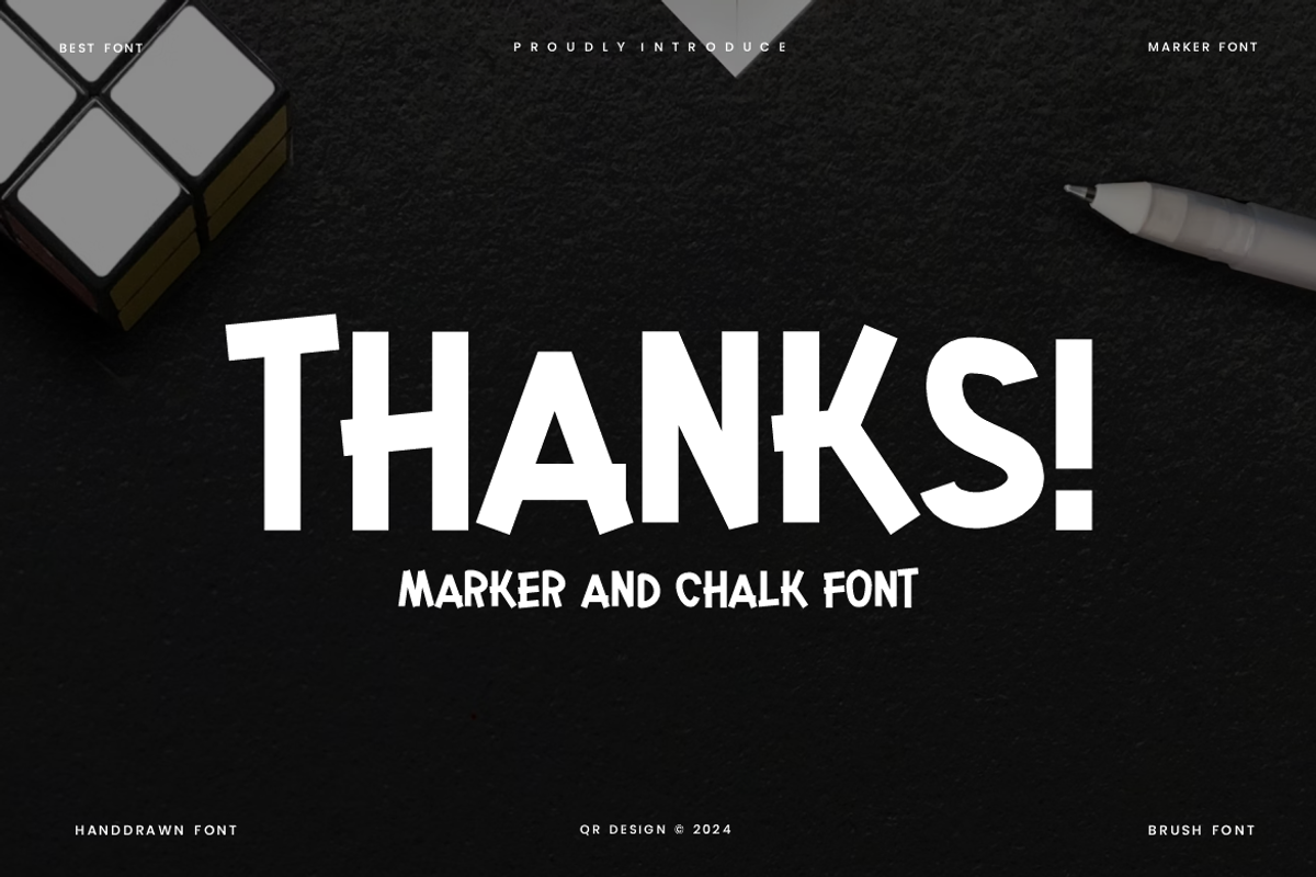 Marker Redazo - Chalk Font, a Handwritten Font by QR Design Studio (Photo 6 of 6)