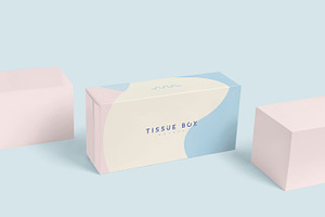 Rectangle Tissue Box Mockup