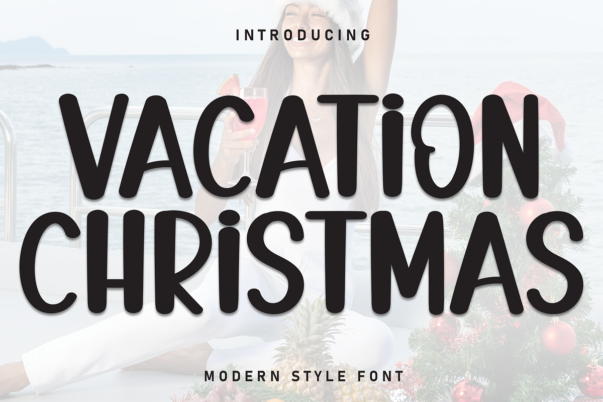 Vacation Christmas | Script Font, a Script Font by Scratchones (Photo 1 of 8)