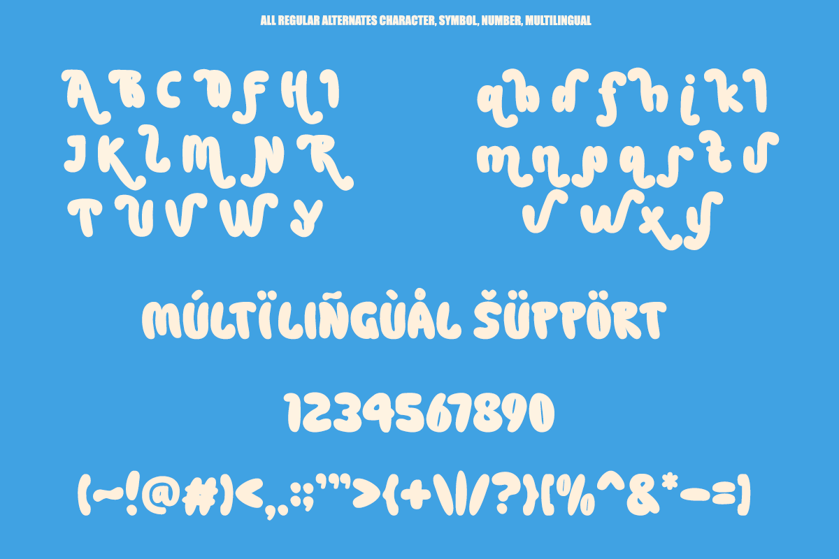 Gummy Child - Cute Bubble Font, a Handwritten Font by Font Liner (Photo 11 of 12)