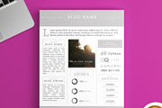 Blog Media Kit Template | One Page, a Stationery Template by Blogger Kit Co. (Thumbnail 2 of 2)
