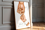 Father and Baby Watercolor Print, an Illustration by EkaterinaViArt (Thumbnail 4 of 5)