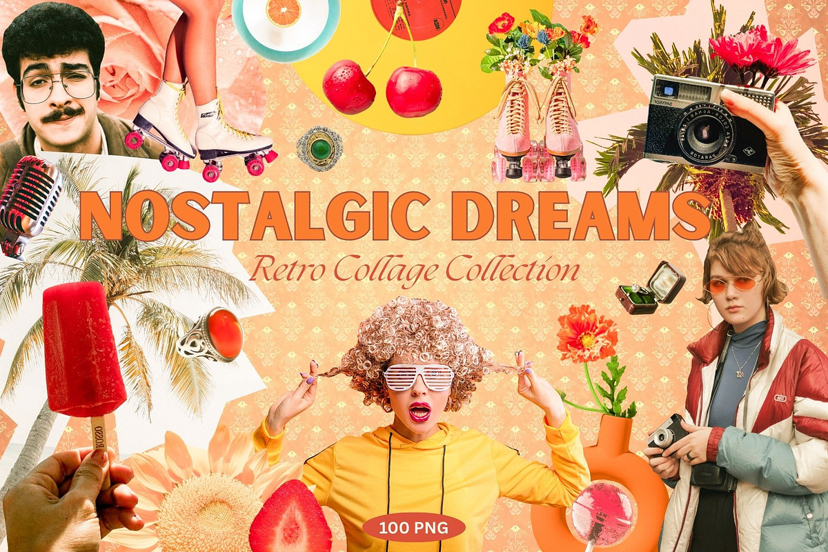Retro 80s Aesthetic Collage Kit, an Object Graphic by Anzhelika (Photo 1 of 9)